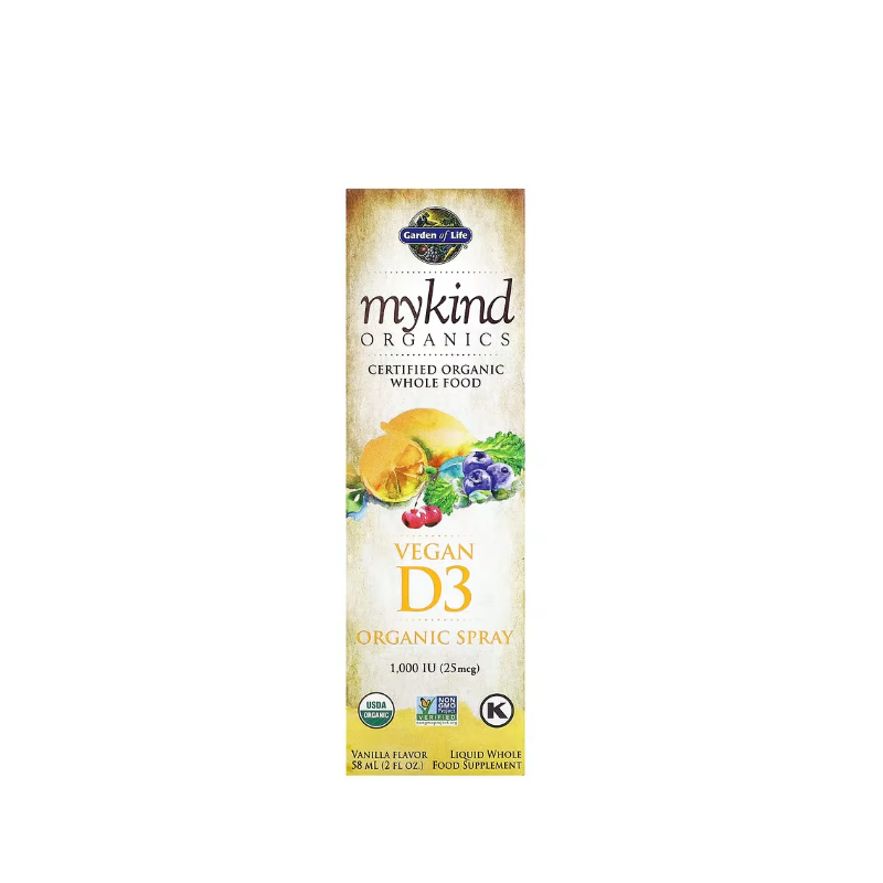 garden of life mykind organics vegan d3 spray Mykind Organics Vegan D3 Organic Spray, 1000 IU (Vanilla)