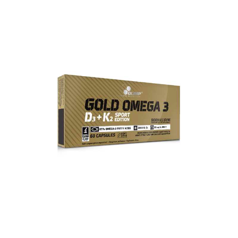 Gold Omega 3 D3 K2 Sport Edition 60 caps Vitamins Supplements Europe