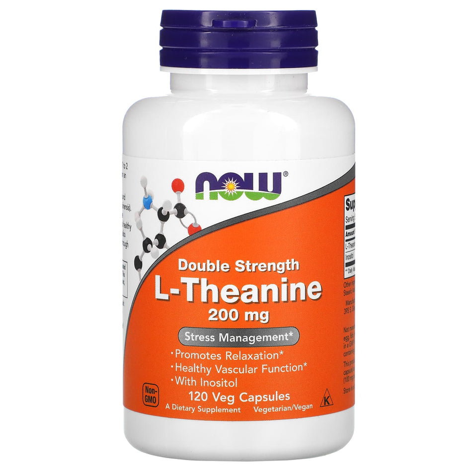 L-teanina de doble concentración, 200 mg - 120 cápsulas