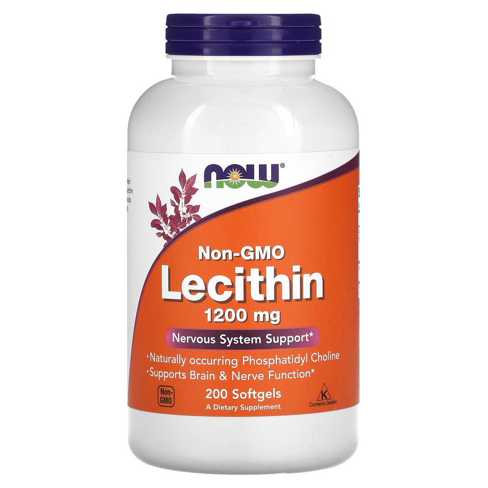 Lecitina, 1200 mg Sin OGM - 200 cápsulas blandas