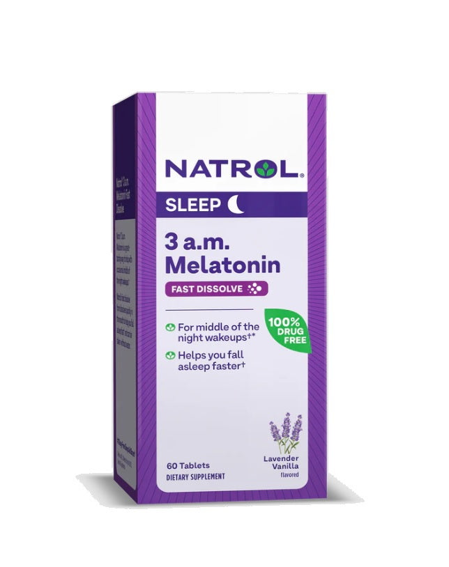 3 a.m. Melatonin Fast Dissolve, Lavender Vanilla - 60 tablets - Natrol