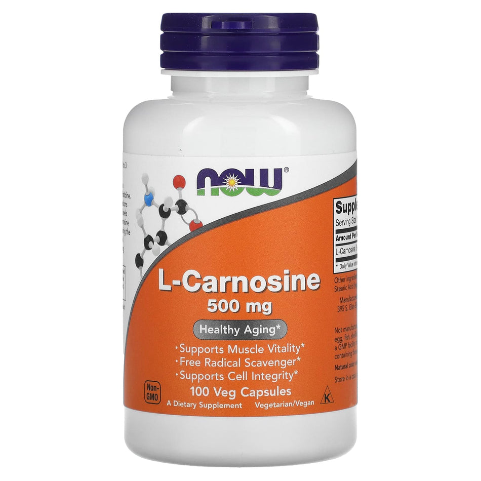 L-Carnosine, 500mg - 100 vcaps