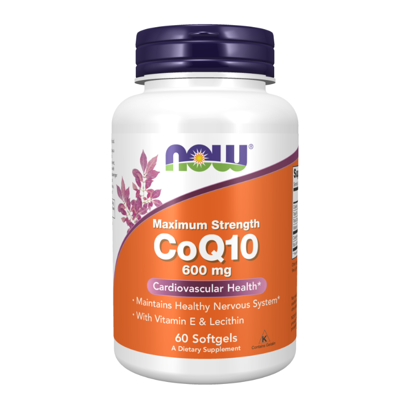 CoQ10 con lecitina y vitamina E, 600 mg - 60 cápsulas blandas