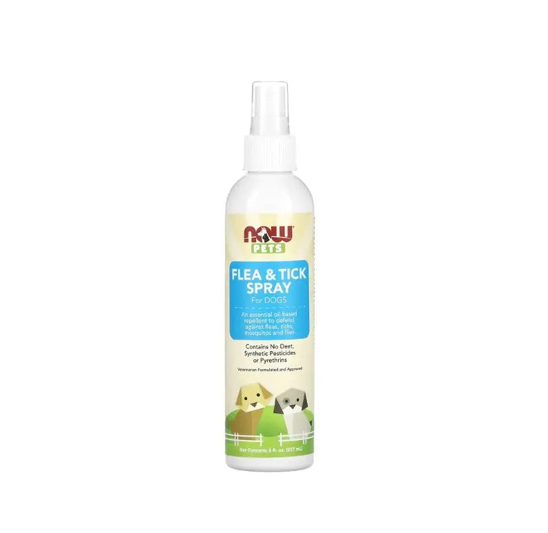 Pets, Flea &amp; Tick Spray for Dogs - 237 ml. - NOW Foods
