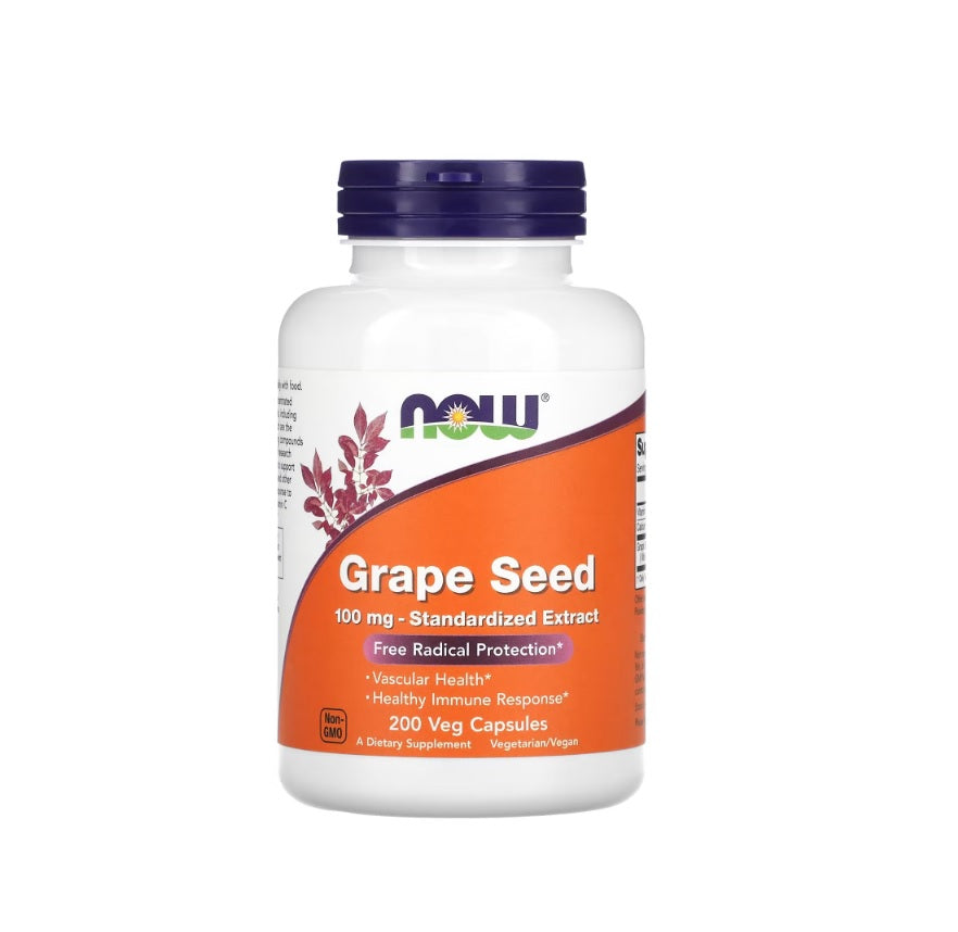 Grape Seed Standardized Extract, 100mg - 200 vcaps - NOW FOODS