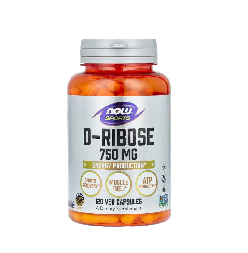 D-Ribose, 750mg - 120 vcaps - Now Foods