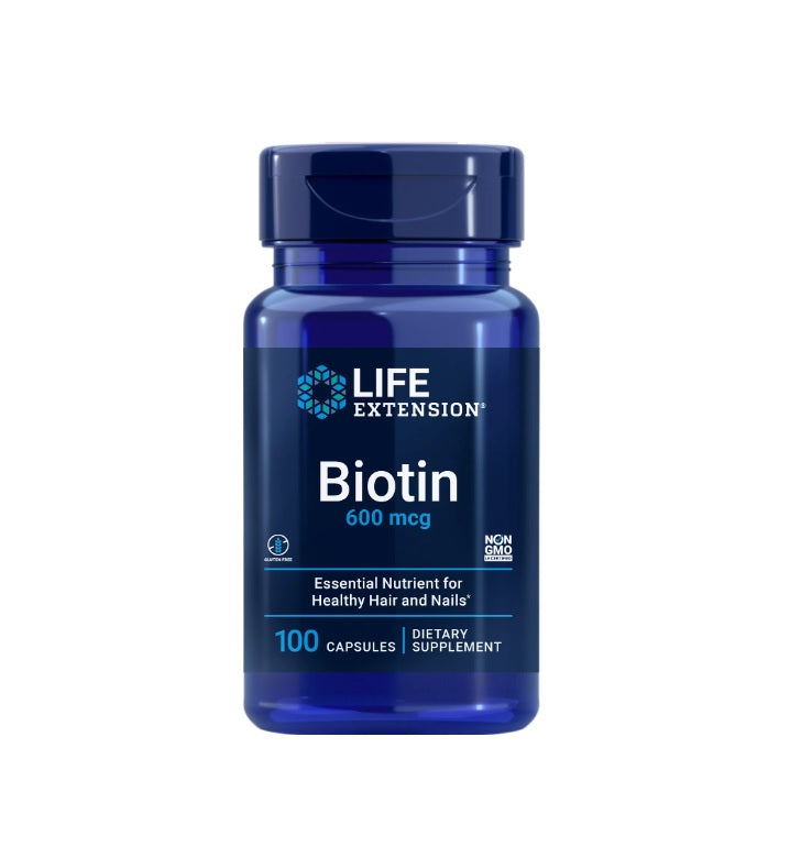 Biotin, 600mcg -100 caps - Life Extension