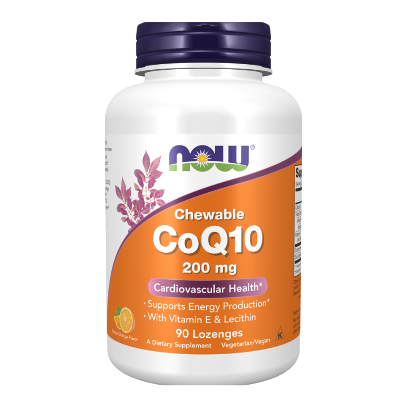 CoQ10 con lecitina y vitamina E, 200 mg (masticable) - 90 pastillas