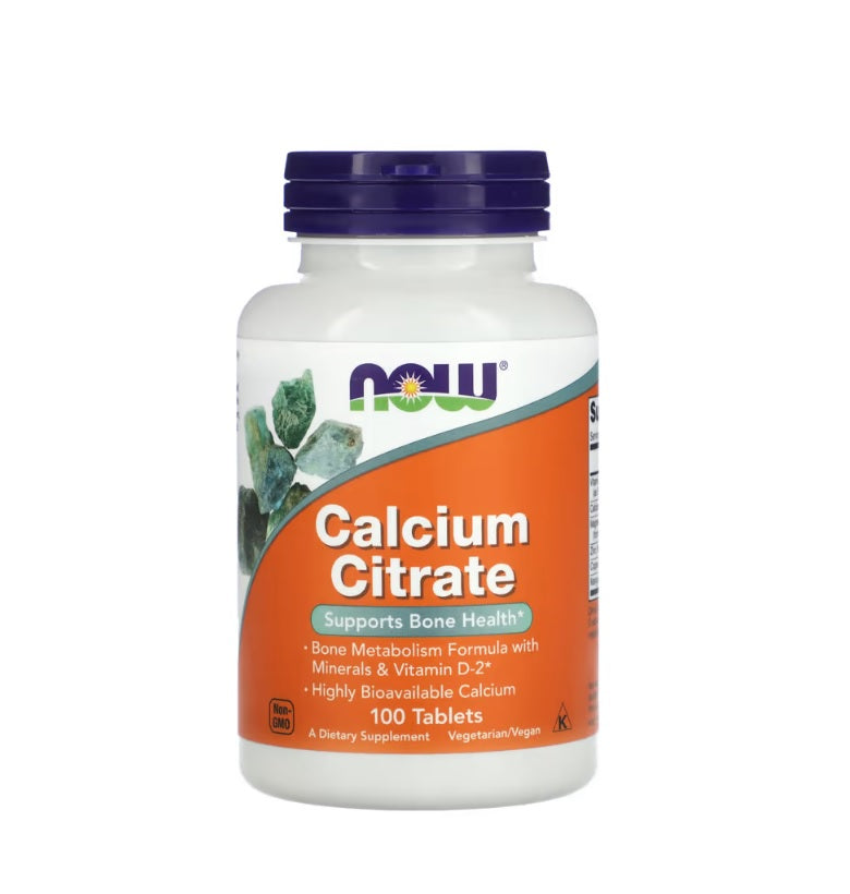 Calcium Citrate with Minerals &amp; Vitamin D-2 - 100 tablets - Now Foods