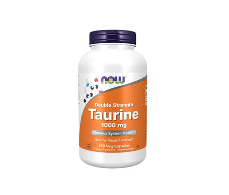 Taurine 1000mg Double Strength - 250 vcaps - NOW Foods