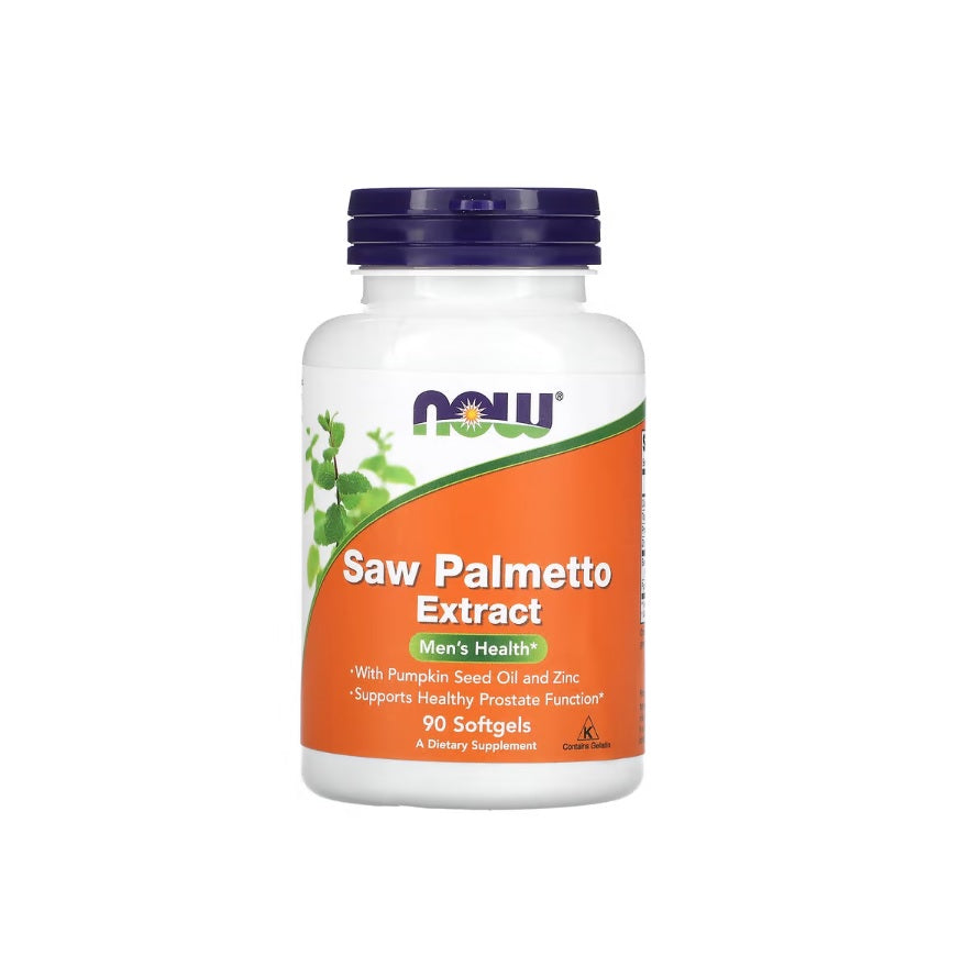 Saw Palmetto Extract with Pumpkin Seed Oil and Zinc, 80mg - 90 softgels - NOW Foods