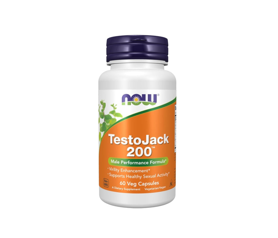 TestoJack 200 - 60 vcaps - NOW Foods