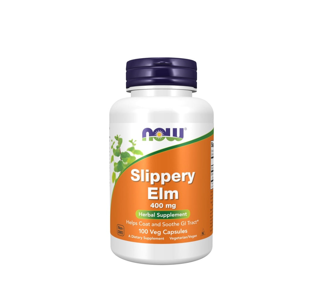 Slippery Elm 400mg - 100 vcaps - Now Foods