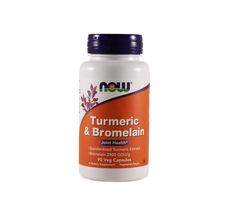 Turmeric &amp; Bromelain - 90 vcaps - NOW Foods