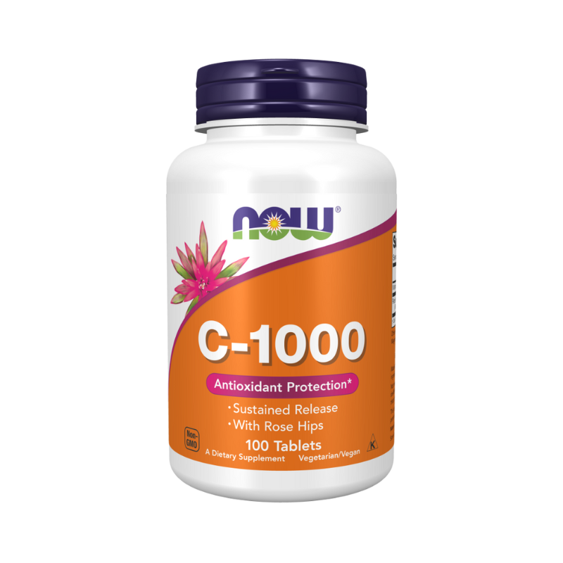 Vitamina C-1000 con rosa canina - Rilascio prolungato - 100 compresse