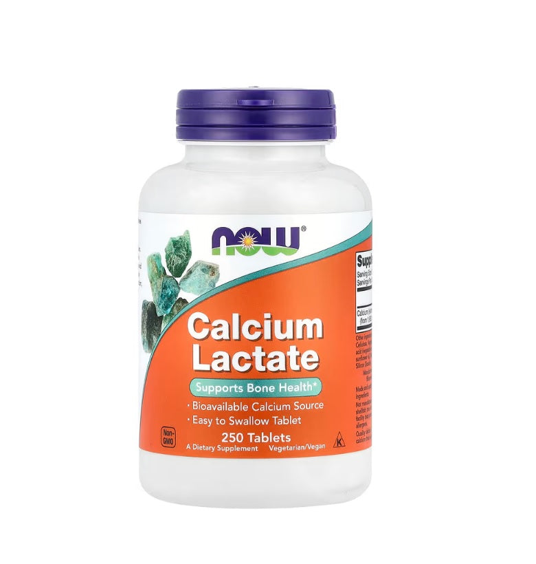 Calcium Lactate - 250 tablets - Now Foods