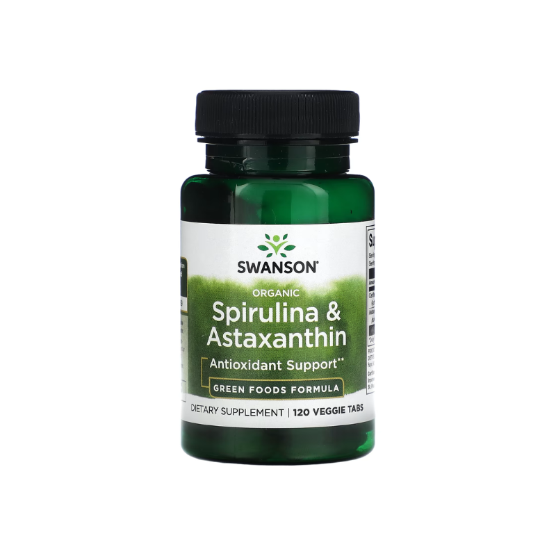 Spirulina & Astaxanthin, Organic - 120 veggie tabs