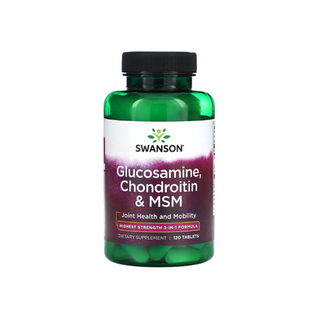 Glucosamine, Chondroitin &amp; MSM, 750mg - 120 tablets - Swanson