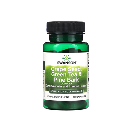 Grape Seed, Green Tea &amp; Pine Bark Complex - 60 caps - Swanson