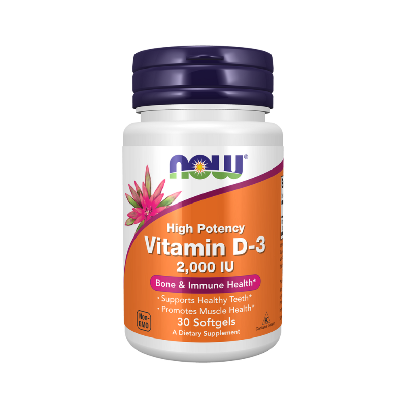 Vitamina D-3, 2000 UI - 30 cápsulas blandas