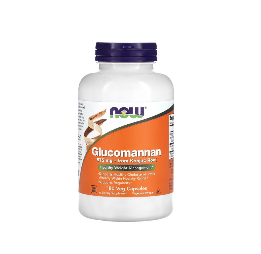 Glucomannan from Konjac Root, 575mg - 180 caps&nbsp;- NOW Foods