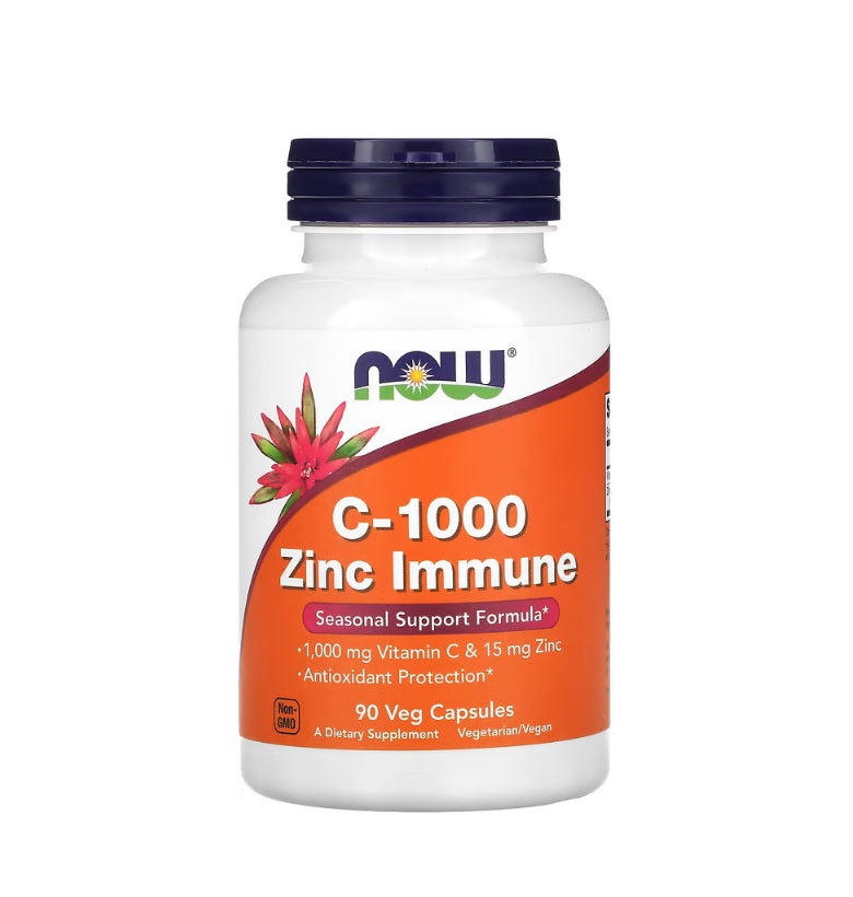 C-1000 Zinc Immune - 90 vcaps - Now Foods