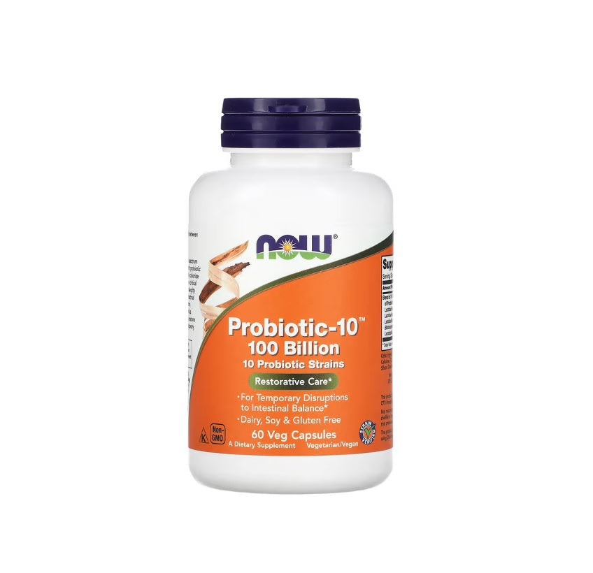 Probiotic-10, 100 Billion - 60 vcaps - NOW Foods