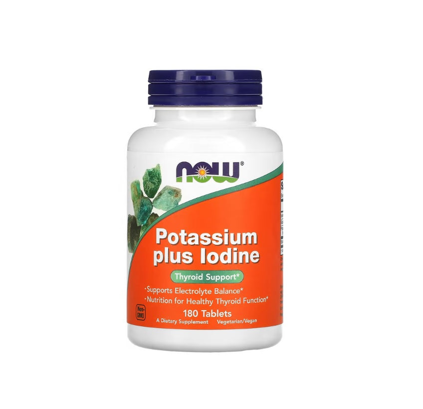 Potassium plus Iodine - 180 tablets - NOW Foods