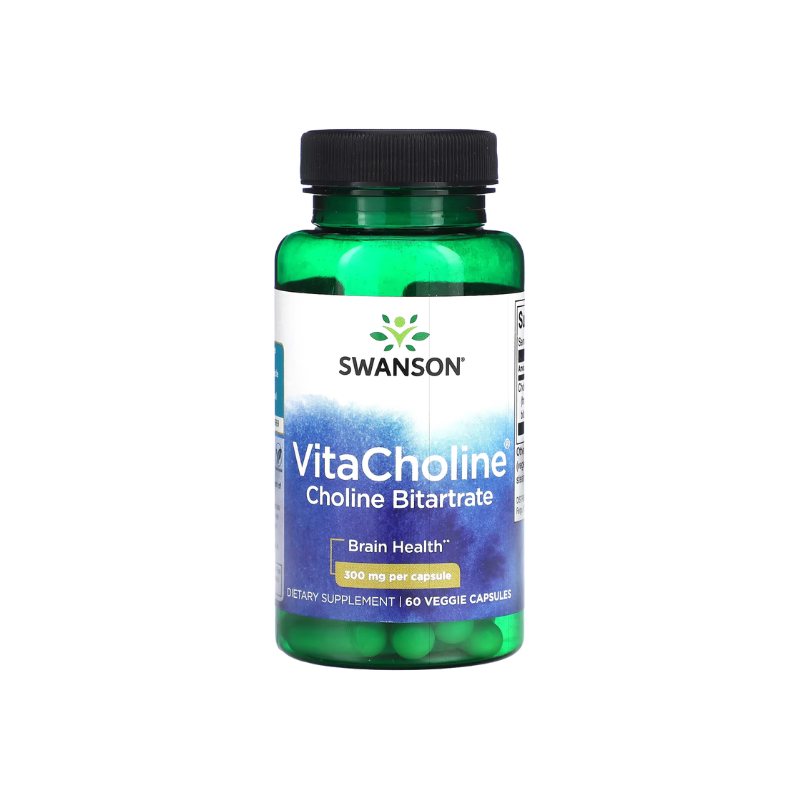 VitaCholine Choline Bitartrate, 300mg - 60 vcaps - Swanson