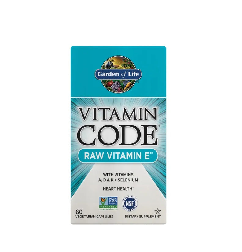 Vitamin Code Raw Vitamin E - 60 vcaps - Garden of Life