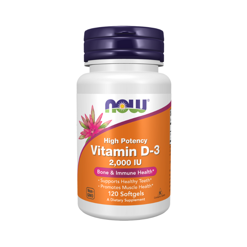 Vitamina D-3, 2000 UI - 120 cápsulas blandas
