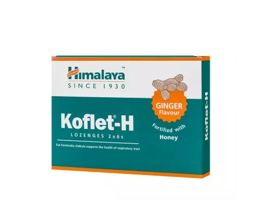 Koflet-H, Ginger - 12 lozenges - Himalaya