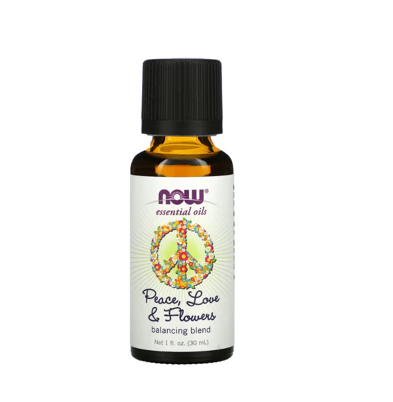 Essential Oil, Peace Love &amp; Flowers Oil Blend - 30 ml. - Now Foods