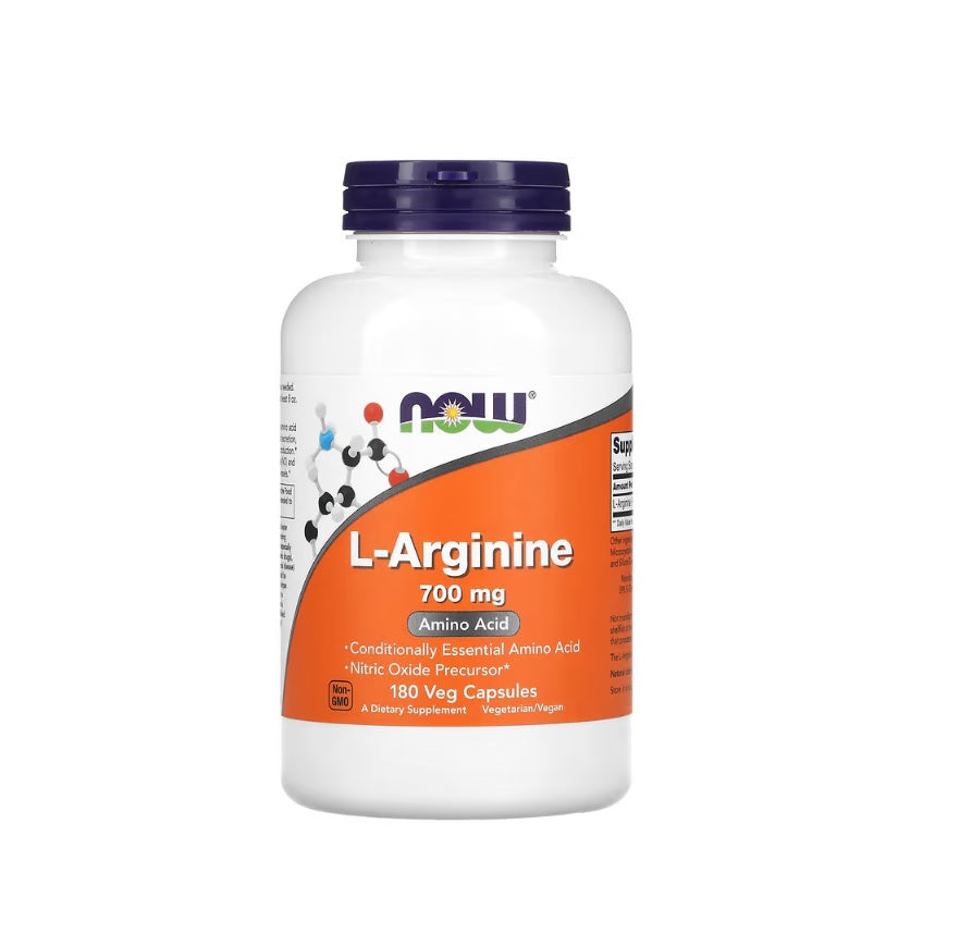 L-Arginine, 700mg - 180 vcaps - NOW Foods