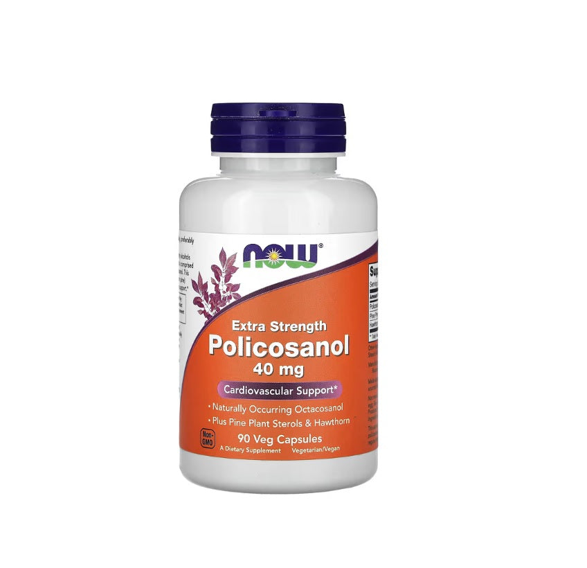 Policosanol, 40mg Extra Strength - 90 vcaps - NOW Foods&nbsp;