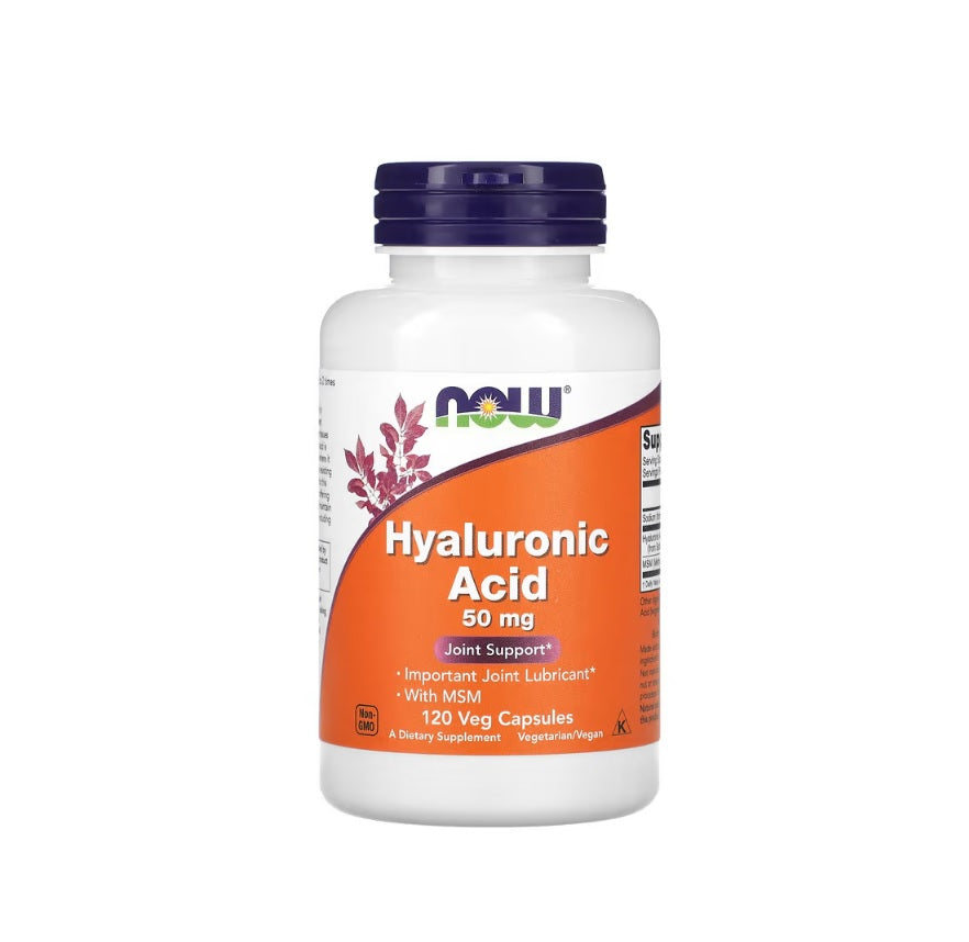 Hyaluronic Acid with MSM, 50mg - 120 vcaps - NOW Foods