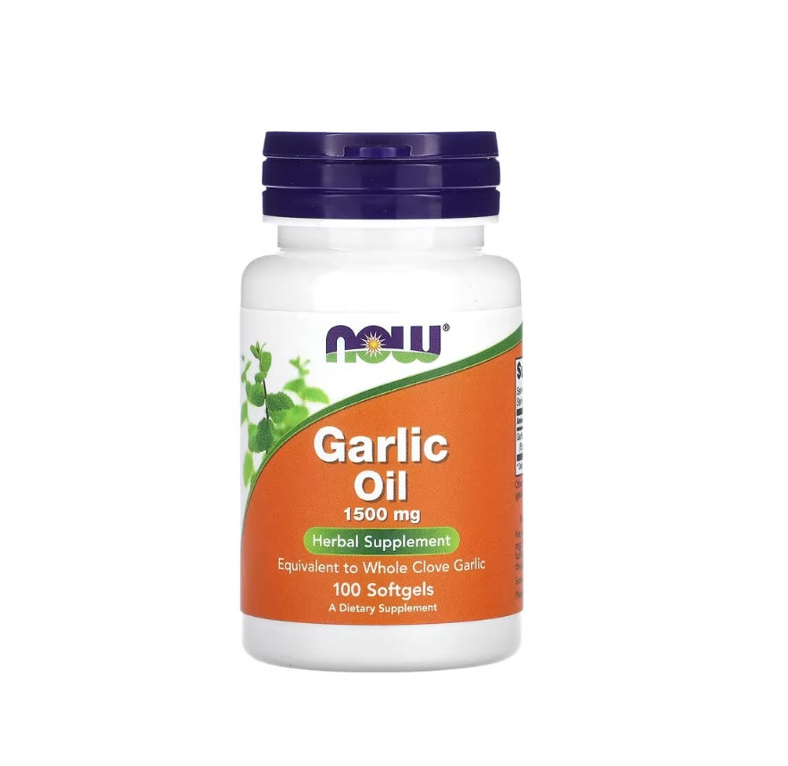 Garlic Oil, 1500mg - 100 softgels&nbsp;- NOW Foods