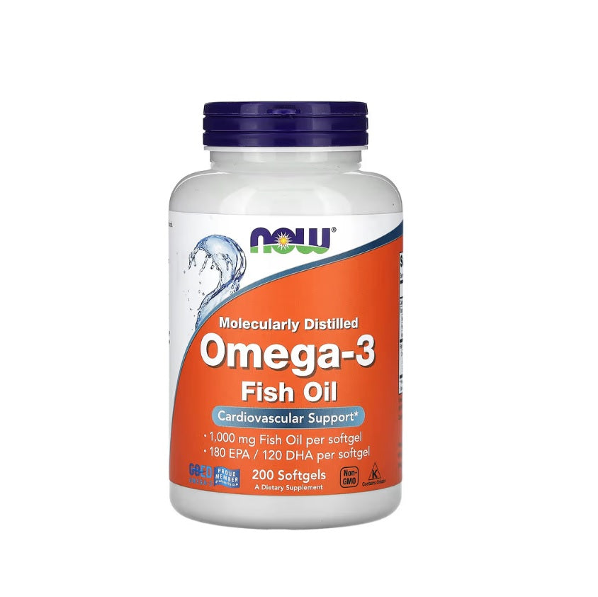 Omega-3 Molecularly Distilled - 200 softgels - NOW Foods