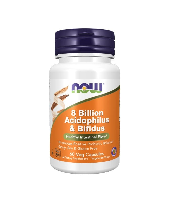 8 Billion Acidophilus &amp; Bifidus - 60 vcaps - NOW Foods