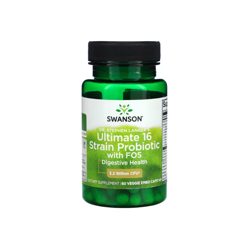 Dr. Stephen Langer's Ultimate 16 Strain Probiotic with FOS, 3.2 Billion CFU - 60 vcaps - Swanson