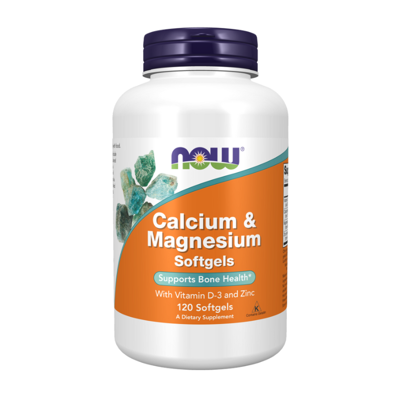 Calcio y magnesio con vitamina D y zinc - 120 cápsulas blandas