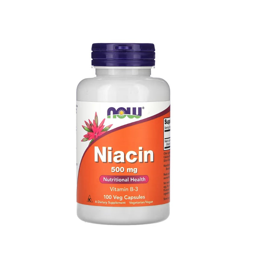 Niacin, 500mg - 100 caps - NOW Foods