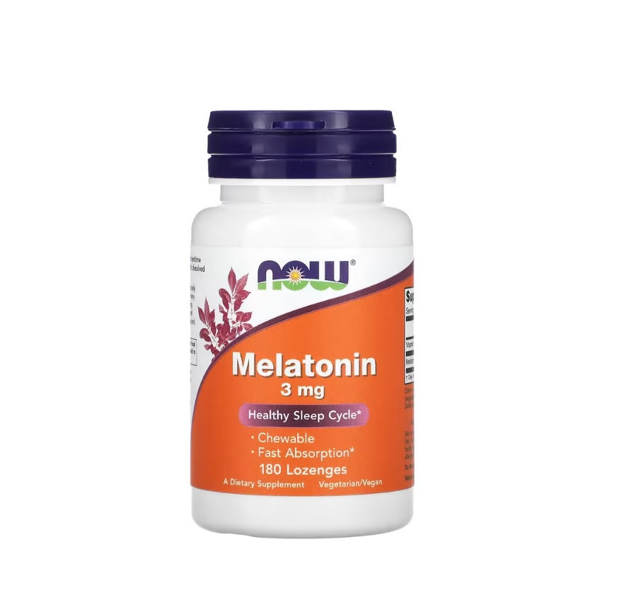 Melatonin Chewable, 3mg - 180 lozenges - NOW Foods