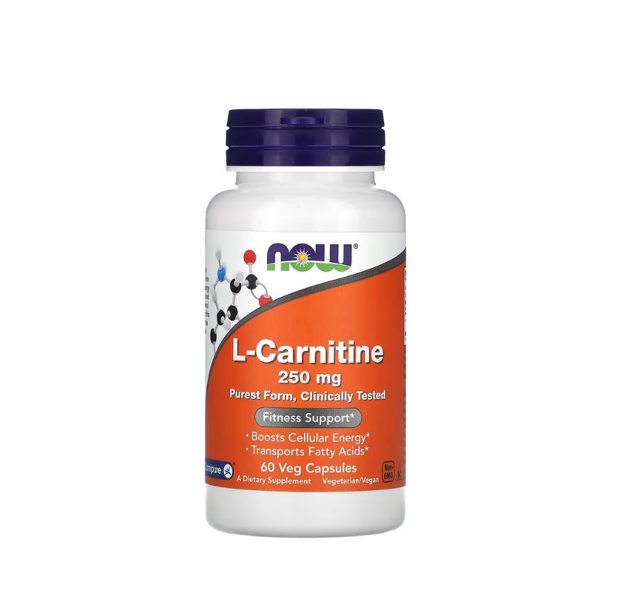 L-Carnitine, 250mg - 60 vcaps&nbsp;- NOW Foods