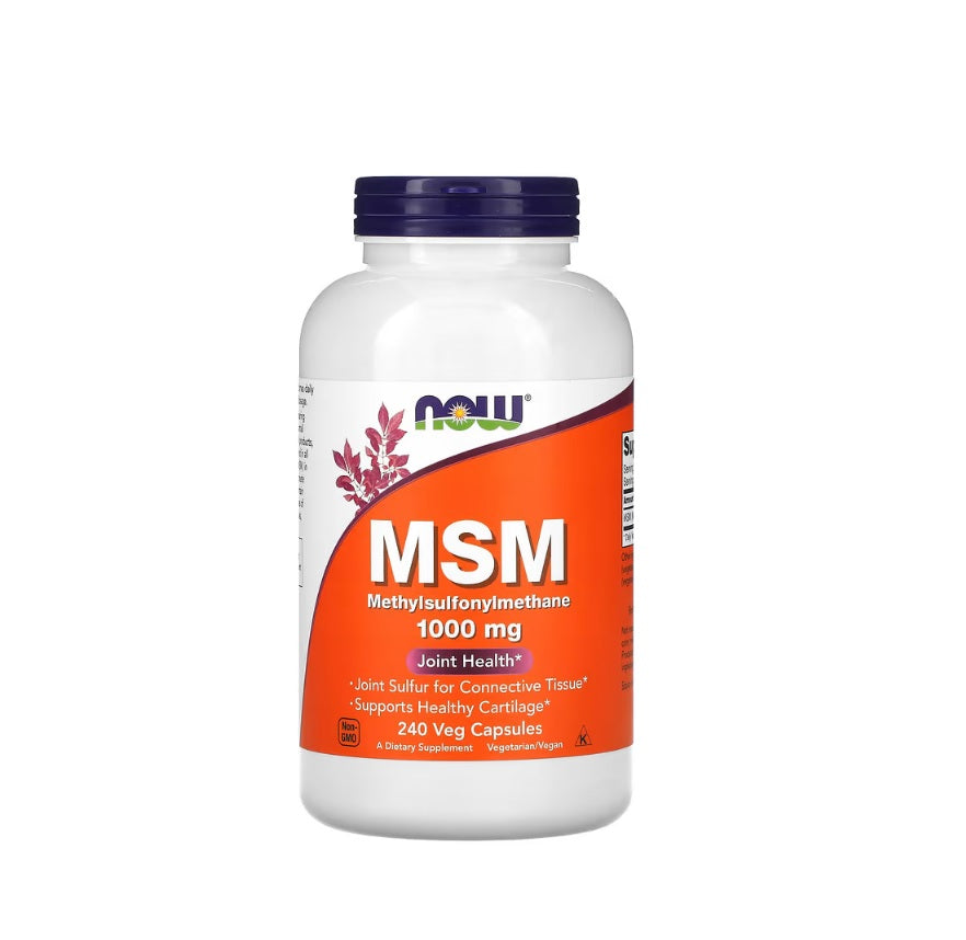 MSM Methylsulphonylmethane, 1000mg - 240 vcaps - NOW Foods