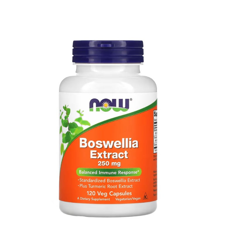 Boswellia Extract Plus Turmeric Root Extract, 250mg - 120 vcaps - NOW Foods