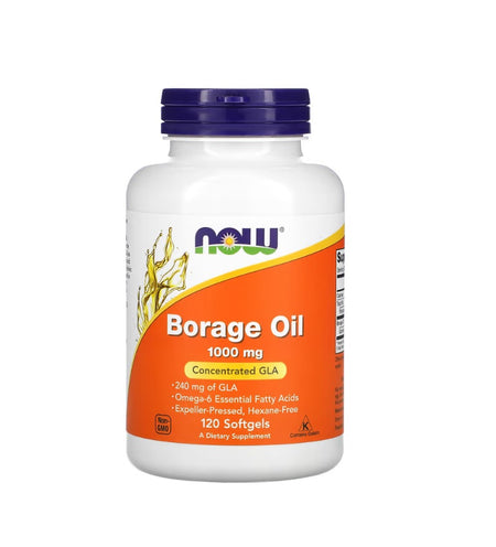 Borage Oil, 1000mg - 120 softgels - NOW Foods