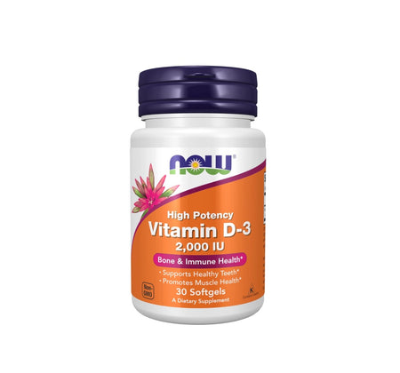 Vitamin D-3, 2000 IU - 30 softgels - NOW Foods