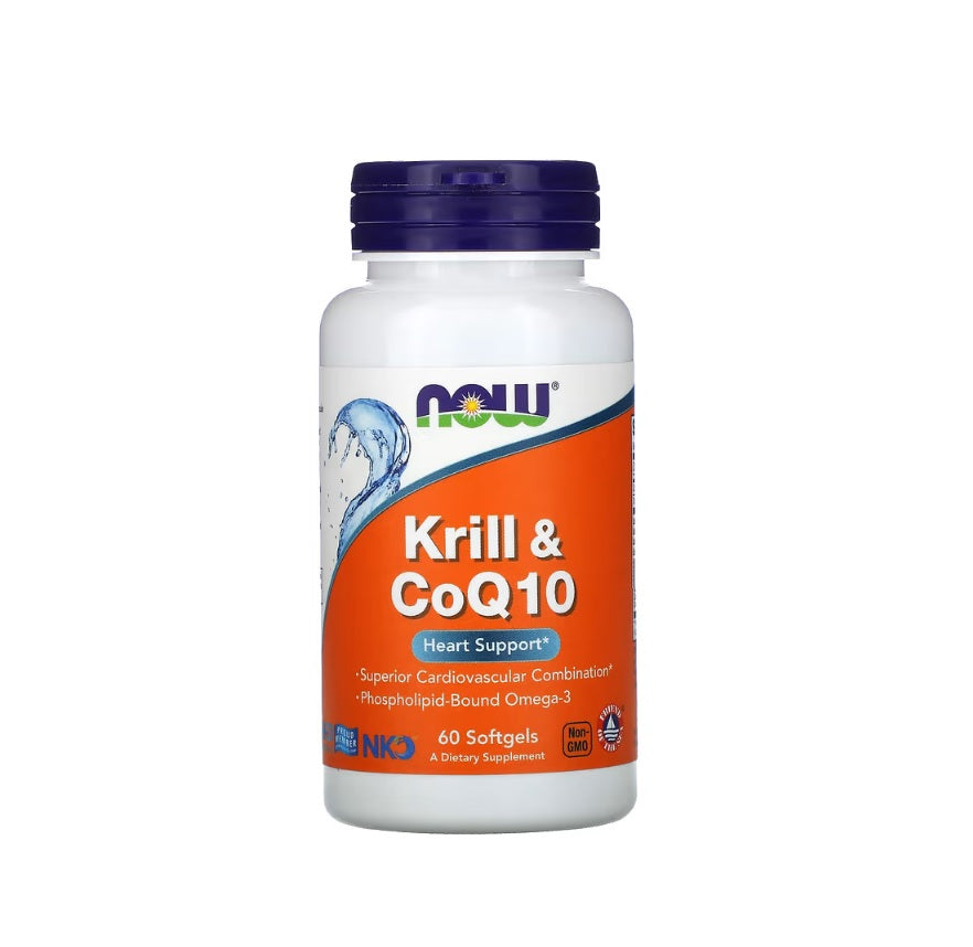 Krill &amp; CoQ10 - 60 softgels&nbsp;- NOW Foods