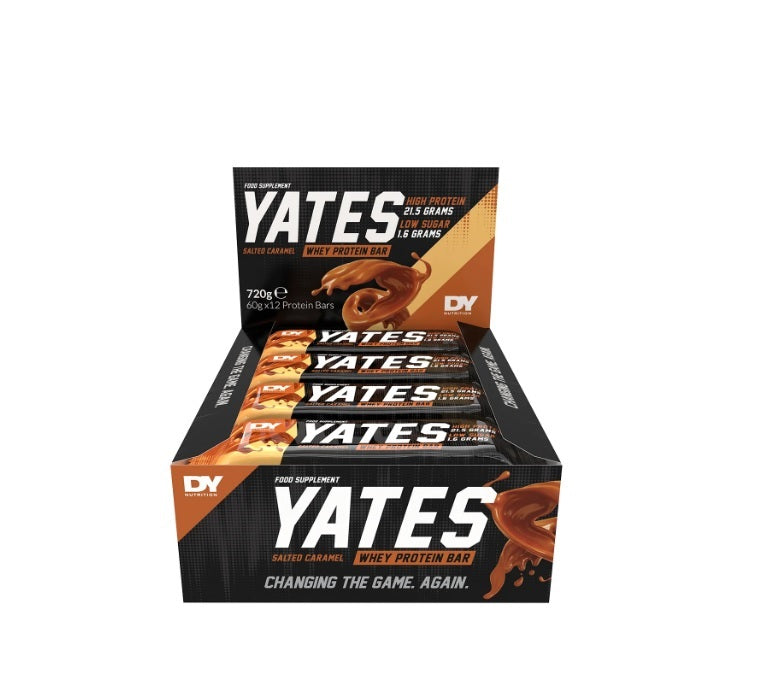 Yates Protein Bar, Salted Caramel - 12 x 60g